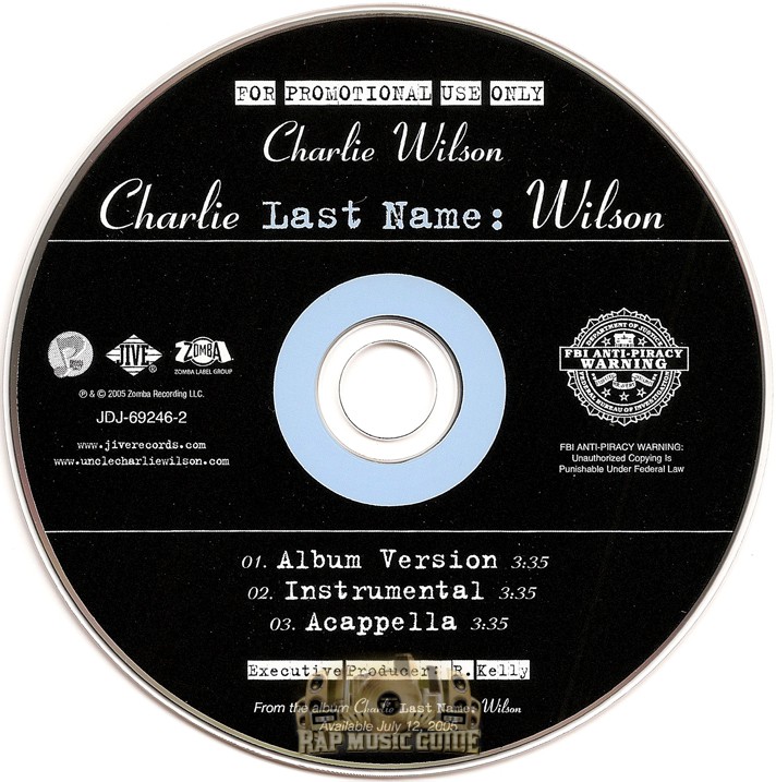 Charlie Wilson Charlie Last Name Wilson Promo, Single. CD Rap